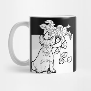 French Bulldog and Pathos Plant Mug